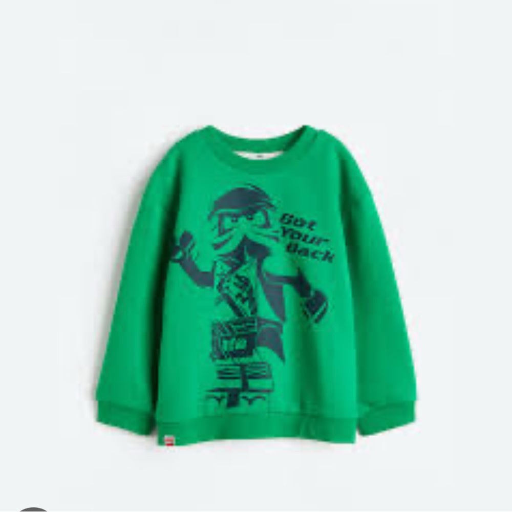 HM Green Kids Ninjago Graphic Sweatshirt